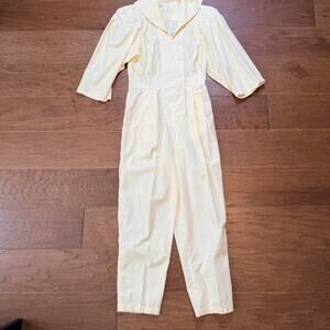 Vintage 1980s light yellow jumpsuit